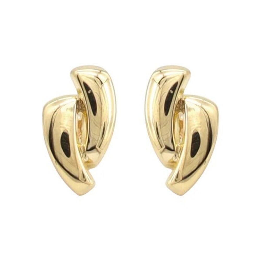 Double Earrings 18K Solid Yellow Gold